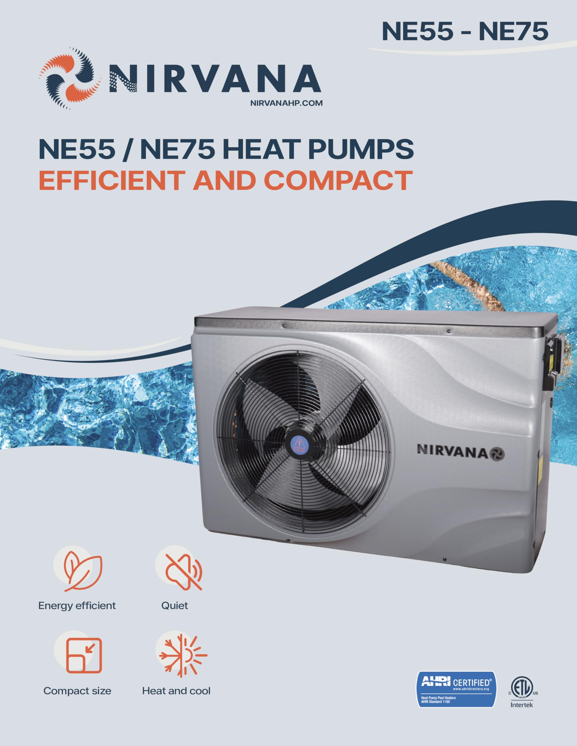 Amazon.com : Nirvana Heat Pump NE75-73,500 BTU, 15K Gallon Above