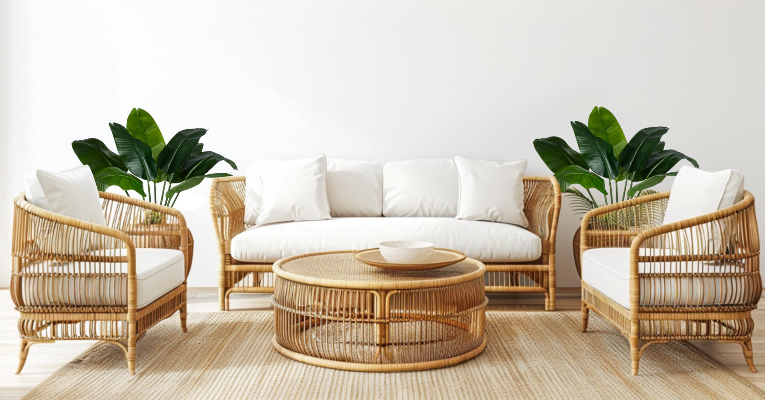 PASCH® 2 x sztuczna roślina bananowa, duża (90 cm) – trwała i wierna naturze | sztuczne rośliny duże | sztuczne rośliny | palma | sztuczne drzewo zapewnia naturalną atmosferę