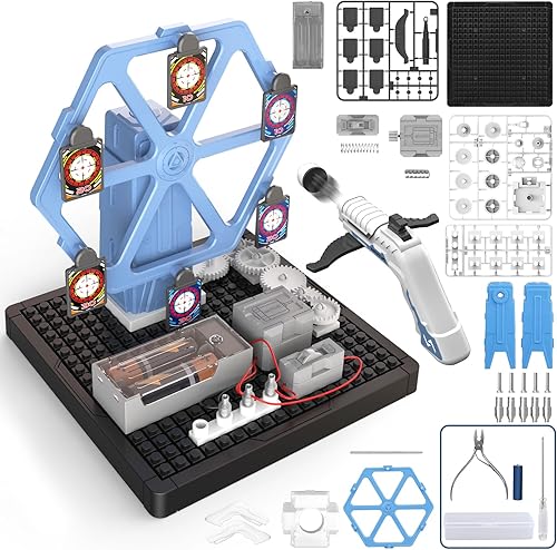 Aucogia Kit de circuito STEM giratorio de arco y flecha, juguetes para niños de 8, 9, 10, 11, 12 años, bloques de circuito de ciencia educativa,