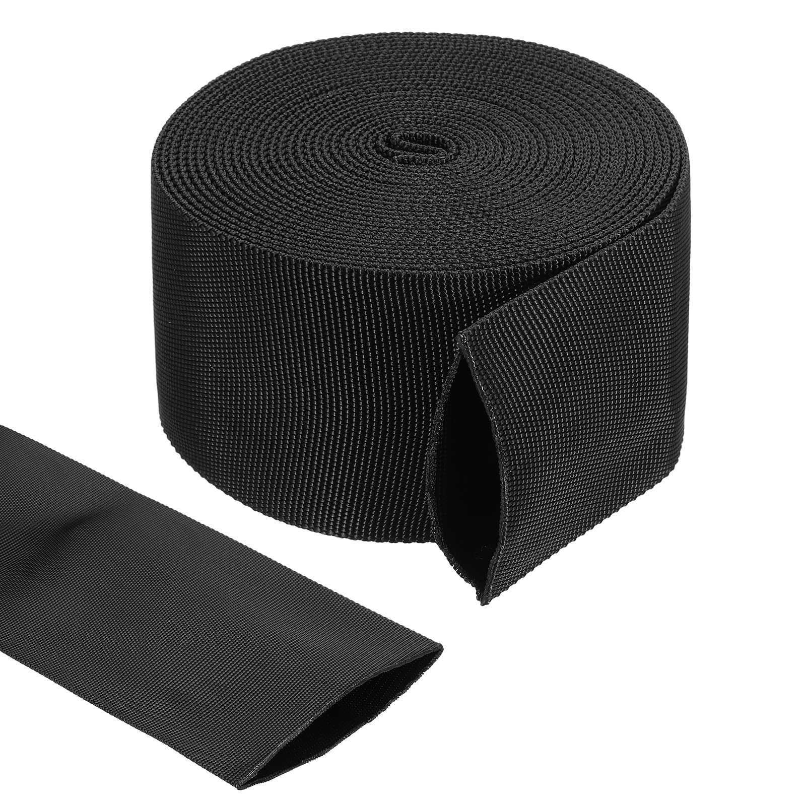 sourcing map Nylon Protective Hose Sleeve 50mm ID 6 Meters Cable Cover Sheath Protection Hydraulic Hose Wrap for Welding Cord Tig Torch Hydraulic, Black