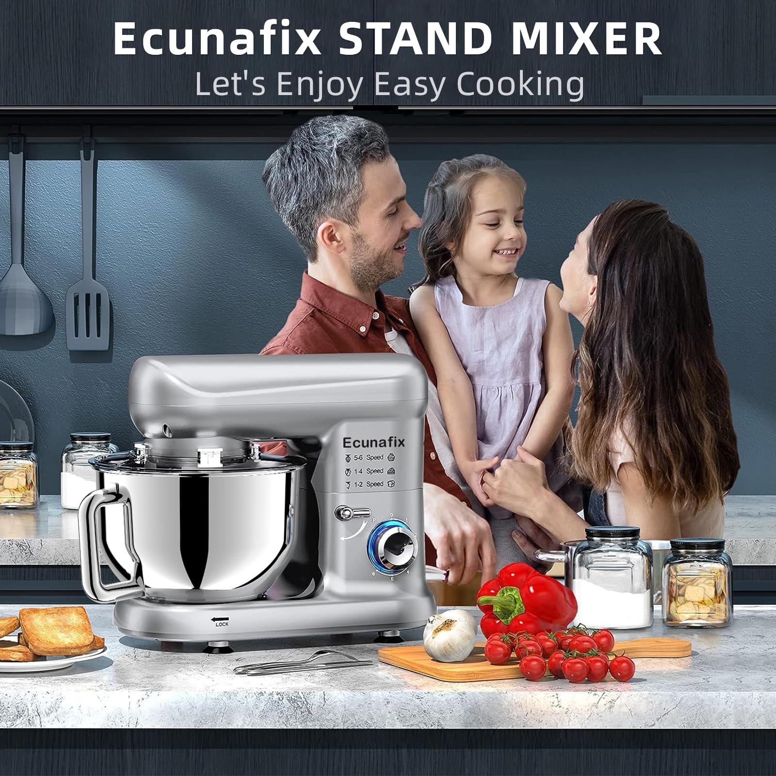 Profesjonalna oferta miksera planetarnego 1500 W wielofunkcyjny robot kuchenny 6,5 l 6 P prędkość niski poziom hałasu mikser elektryczny z hakiem do ugniatania, płaską trzepaczką, trzepaczką