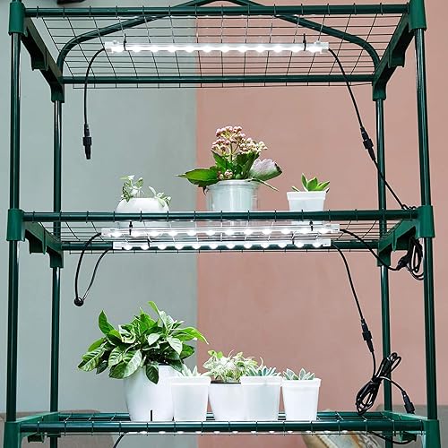 Miniatura 4 de Litever Kits de tiras de luz LED para plantas, 45 W, luces de cultivo blancas de espectro completo, fácil instalación. Bueno para estantes de