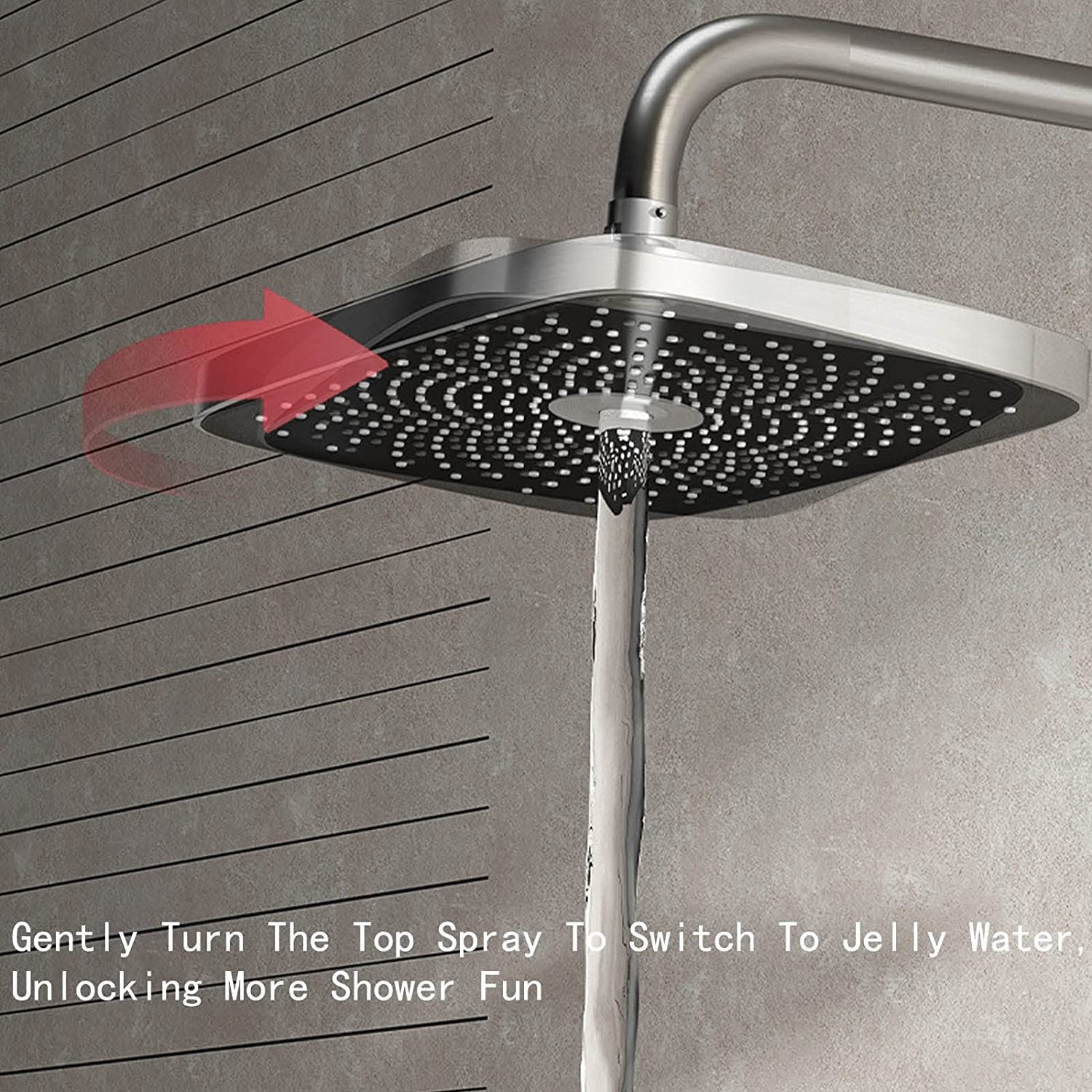 Set Rubinetto Doccia, Set termostatico con Display Digitale della Temperatura, soffione a Pioggia, Include Doppia Testa, beccuccio per Vasca e spruzzatore per Bidet I