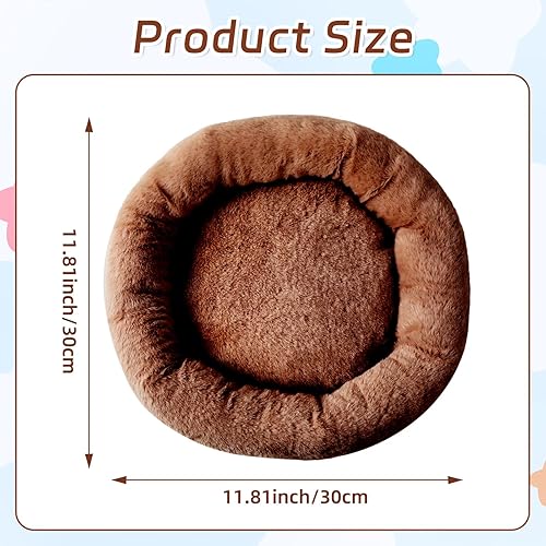 FEBSNOW Guinea Pig Beds, Hamster Bed Hedgehog Bed for Hamster Hedgehog Squirrel Tortoise Lizard and Other Small Animal(Coffee,11.81x 11.81in)