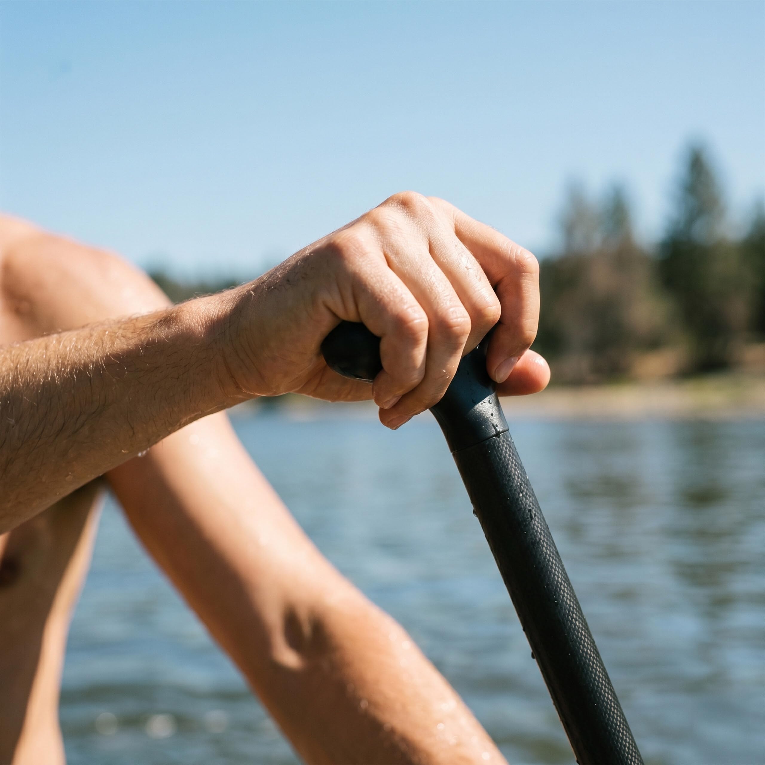 Relaxdays SUP Paddel 2 in 1, Kajakpaddel verstellbar, Doppelpaddel, unsinkbar, 4-teilig, Stechpaddel, Alu, schwarz