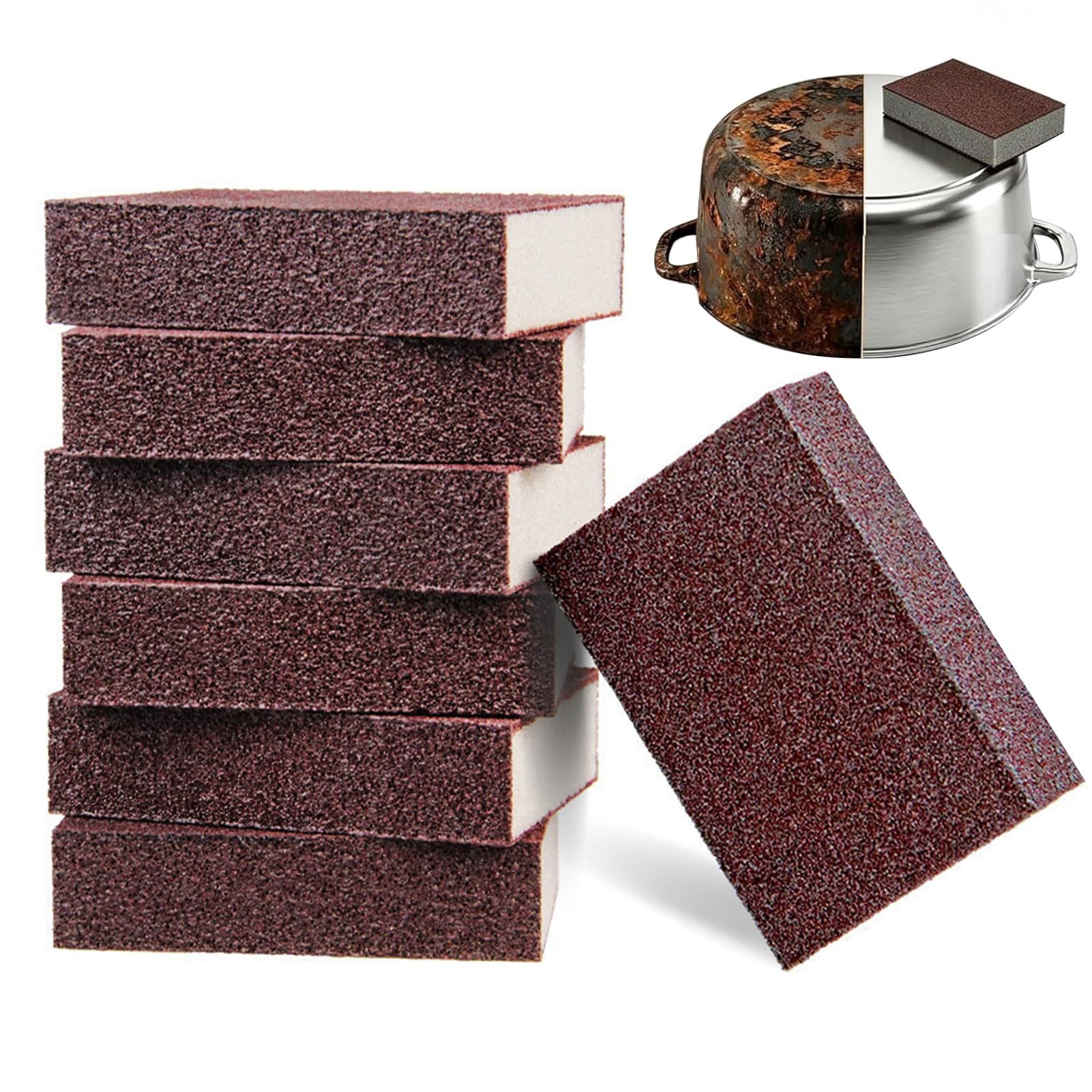 bayicie Emery Cleaning Carborundum Wipe Brush Rust Eraser Pots Pans Sink Cleaning Scrubber Scouring Pad