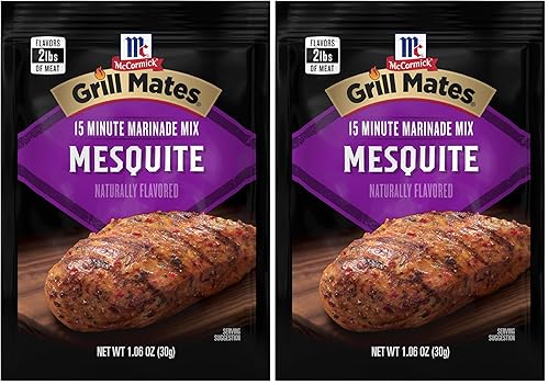 McCormick Grill Mates Mesquite Marinade, 1.06 onzas (paquete de 2)