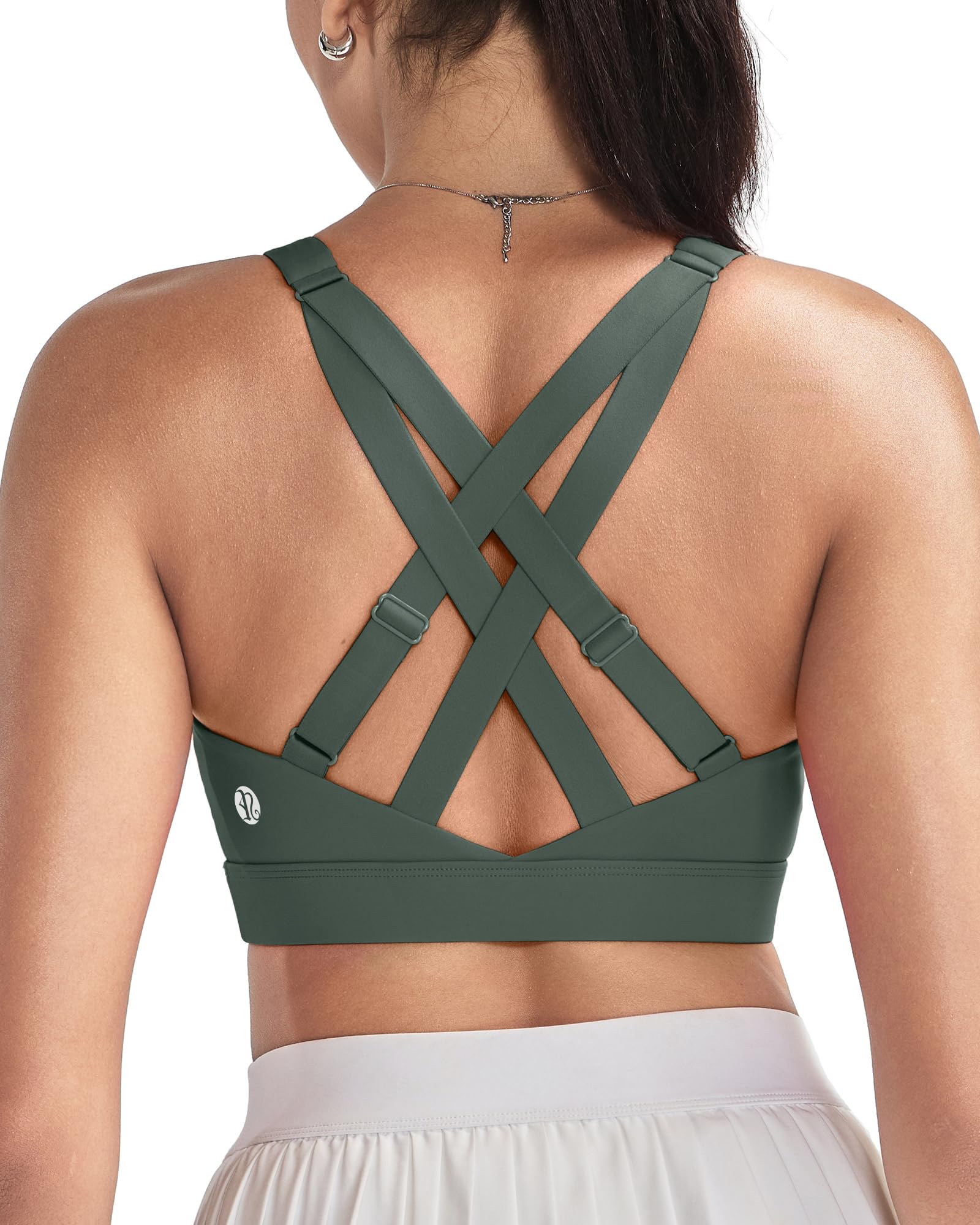 RUNNING GIRL Adjustable Straps High Impact Sports Bras with Sewn in Pads | High Support, Workout, Cloud-Soft, Racerback, Molded Cup, Supportive for women
