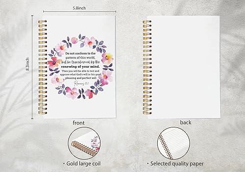 Miniatura 5 de Cuaderno cristiano, cuaderno de diario bíblico, cuaderno de oración de gratitud, regalos religiosos cristianos inspiradores para mujeres y hombres,