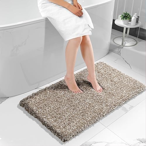 Miniatura 104 de Yimobra Alfombras de baño para baño, 32 x 20 pulgadas, ultra suaves y absorbentes de agua, alfombras de ducha de felpa antideslizantes, tapetes Gris