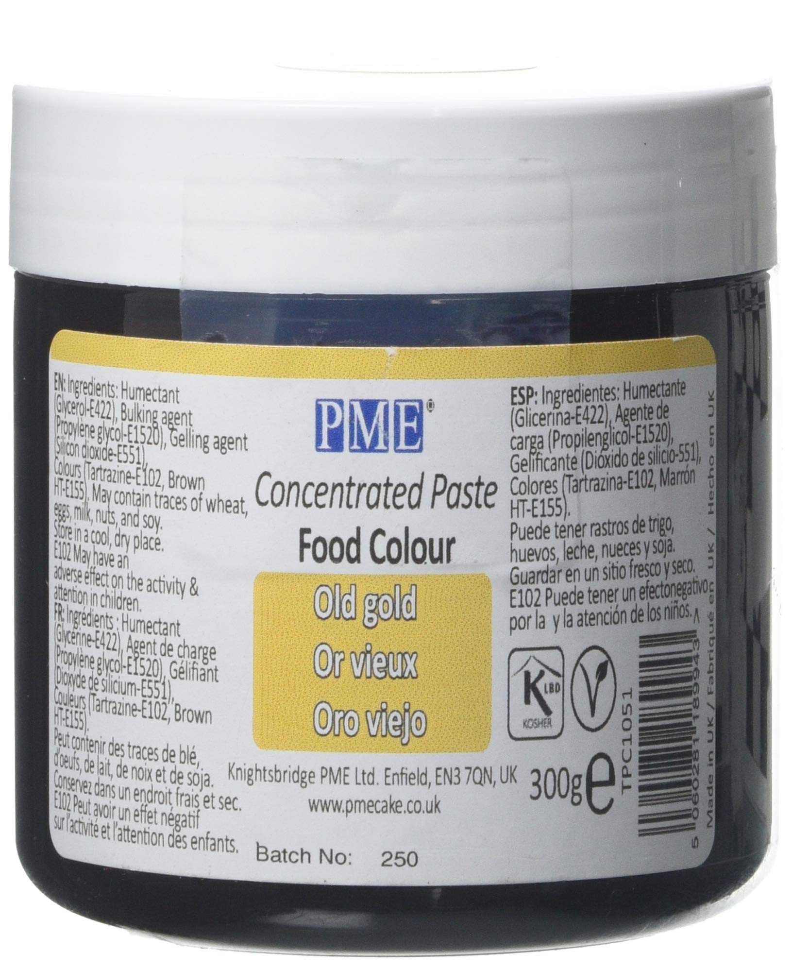 PME Paste Food Colour - Old Gold (300g)