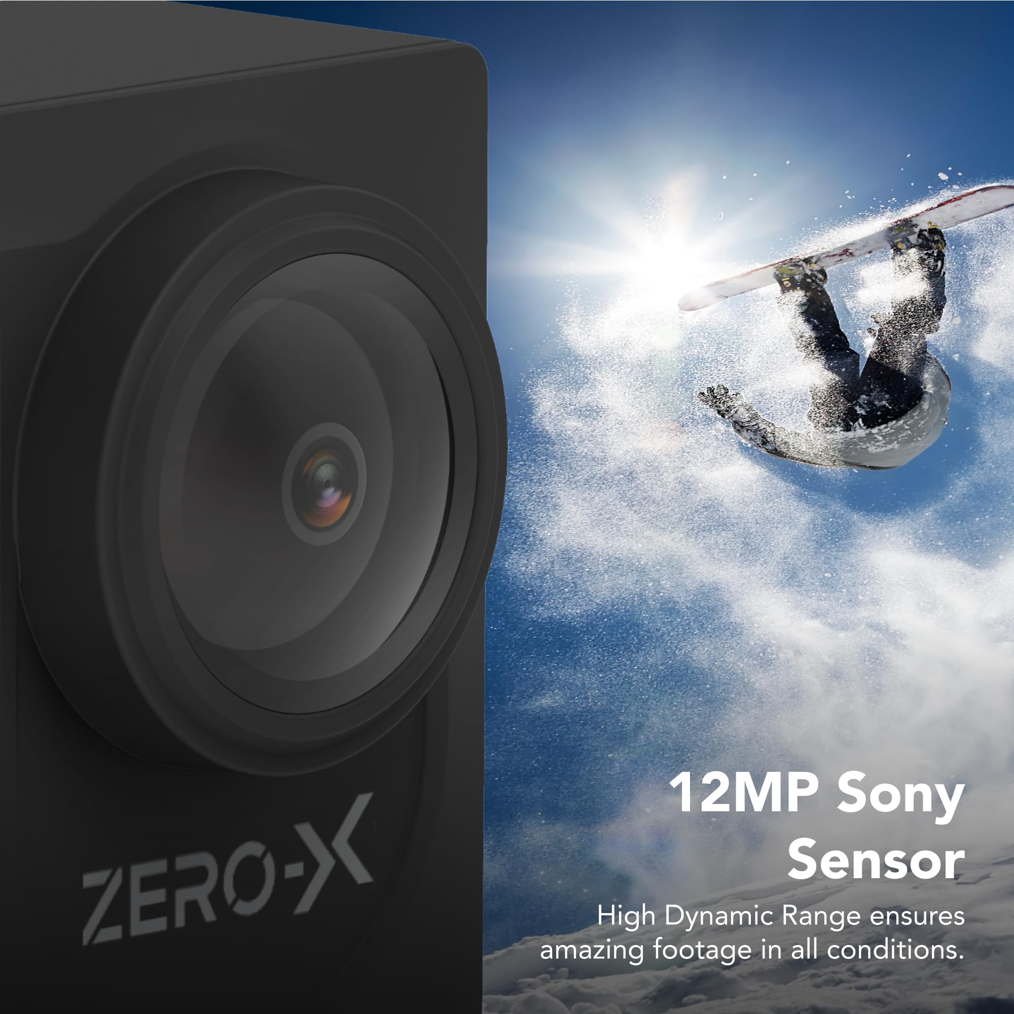 Zero-X 4K UHD WiFi Action Camera - 2.0
