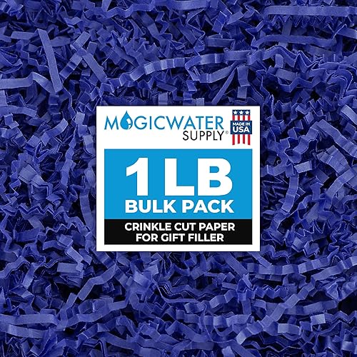 Miniatura 184 de MagicWater Supply - 1 libra - Naranja - Relleno de papel de corte arrugado ideal para envolver regalos, relleno de cestas, cumpleaños, bodas