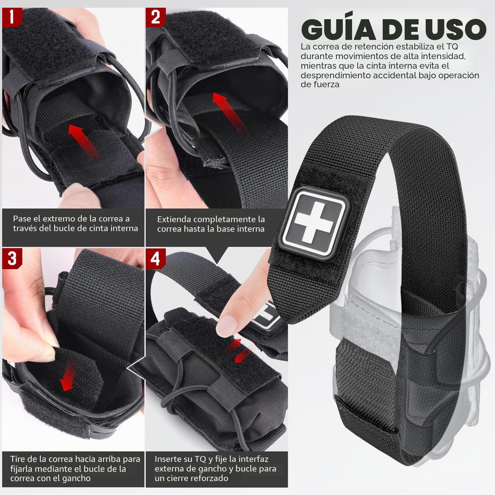WYNEX Soporte para torniquete MOLLE IFAK TQ Holder Tactical Medical Pouch Holster Kit de primeros auxilios
