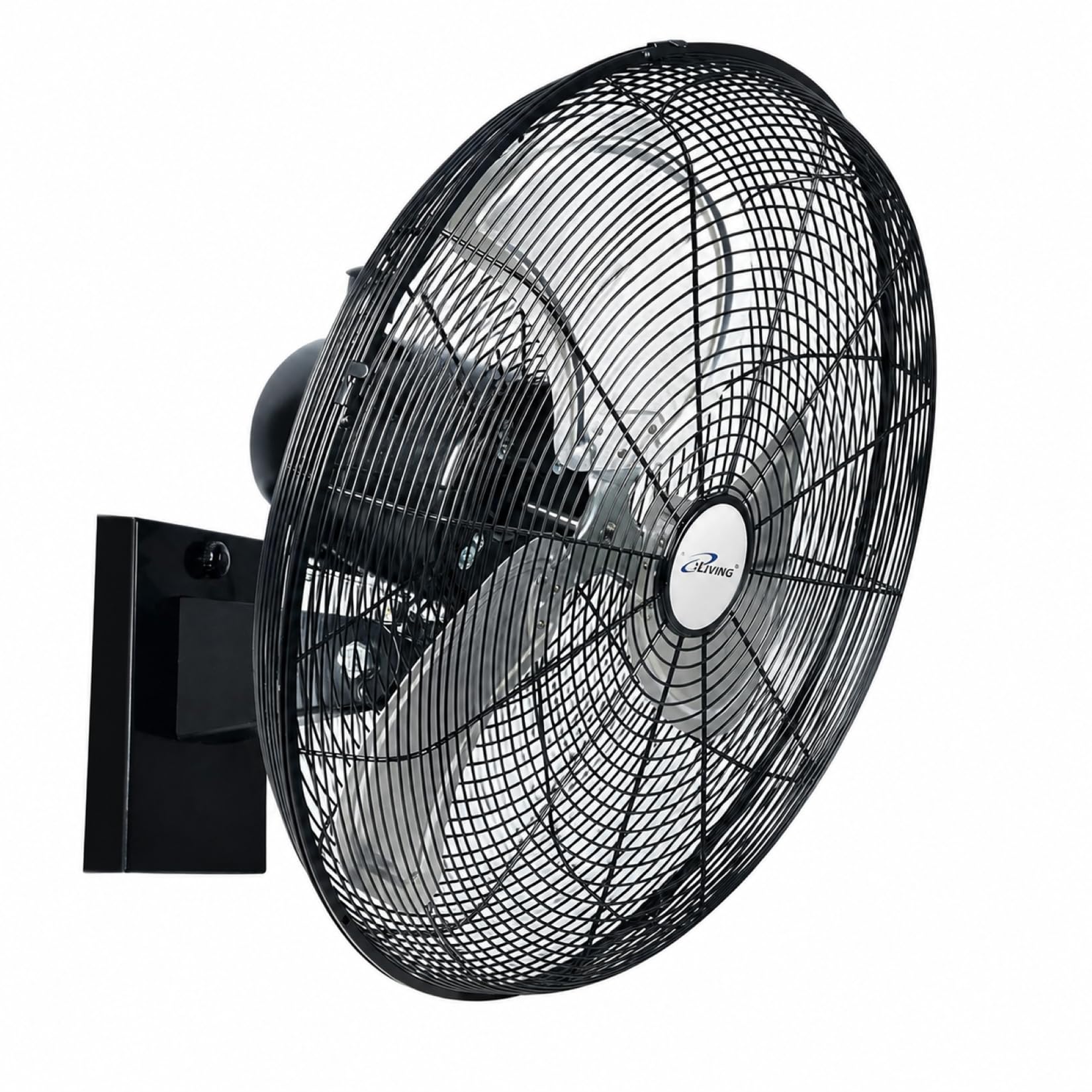iLiving Ventilador de pared oscilante de alta velocidad para exteriores de 20 pulgadas con motor resistente a la intemperie de 4750 CFM, ajuste de velocidad variable para taller, garaje, patios