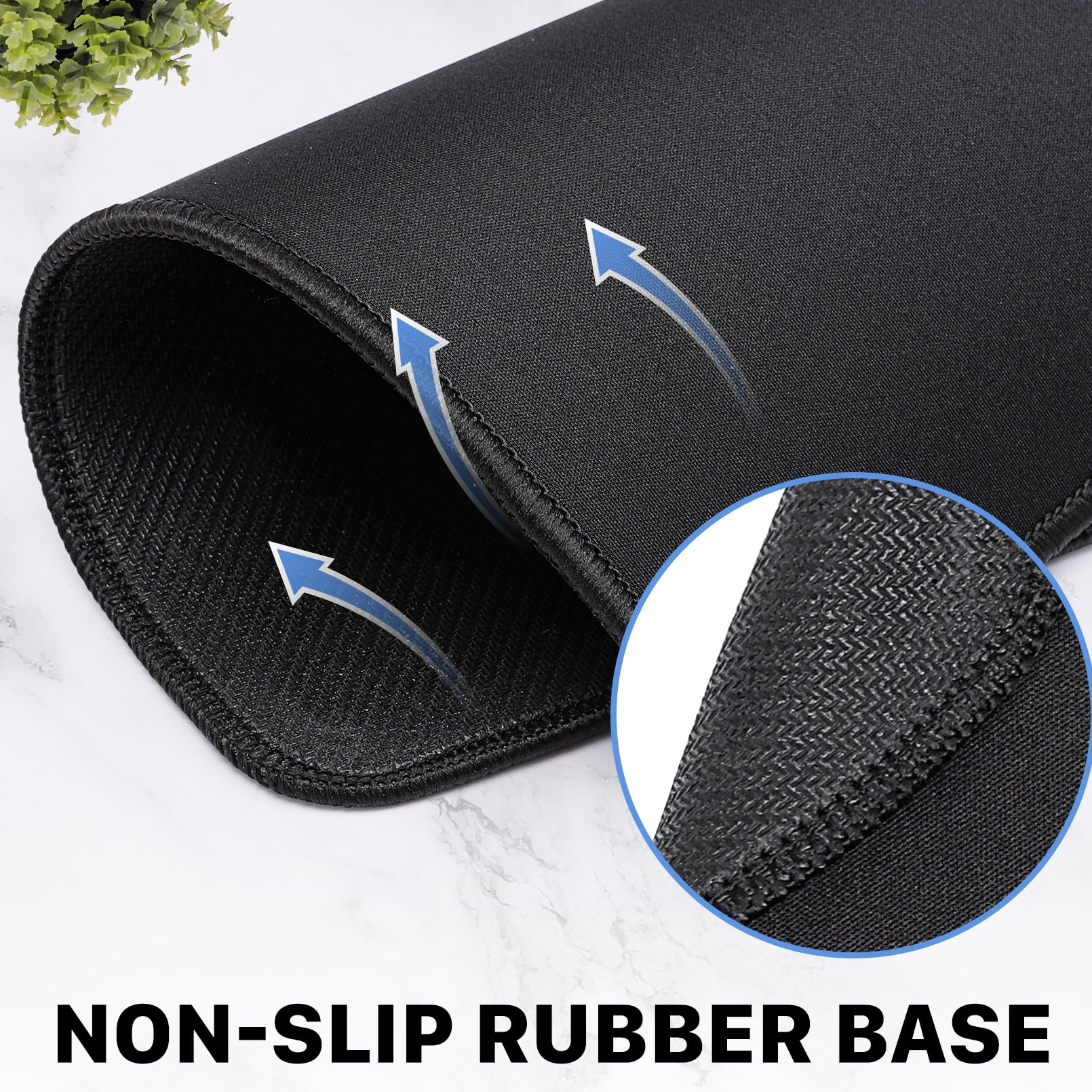 Cabaubl 20 Pack Mouse Pad,Black Mousepads Bulk With Non-Slip Rubber Base,Premium Textured Mouse Pads With Stitched Edge For Computers,Laptop,Gaming,Office & Home,10.2x8.2 Inch,3 Mm Thickness