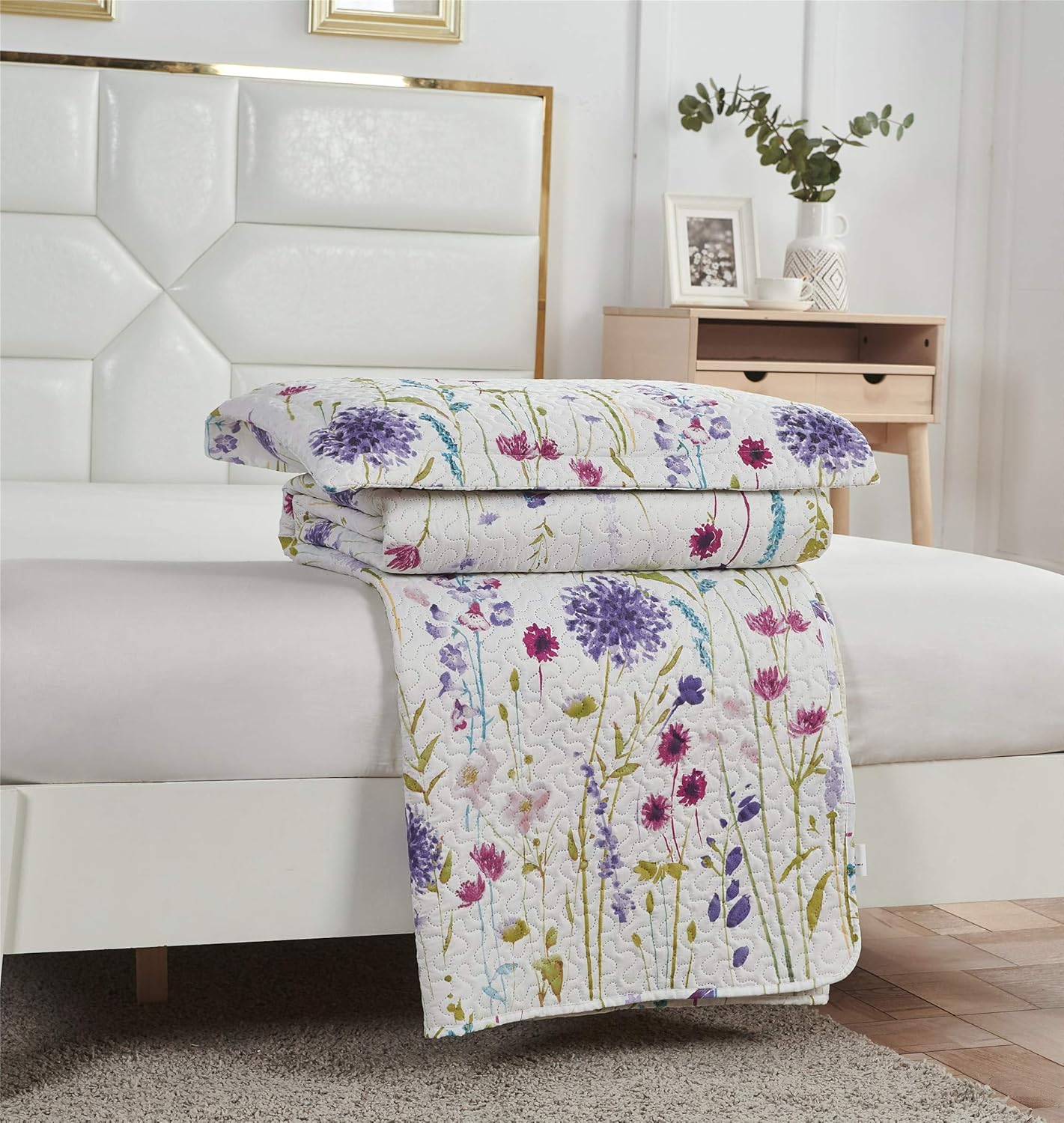 Madison Park Aubrey - Juego De Colcha Acolchada Reversible