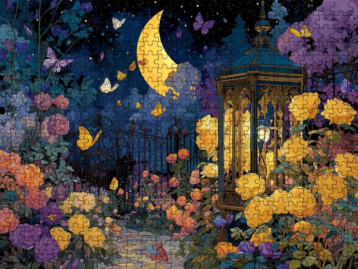 Puzzle 4000 sztuk, księżyc ogród puzzle dla dorosłych puzzle gra edukacyjna puzzle dla dorosłych, zabawne, wymagające zajęcia rodzinne, dekoracja ścienna, prezenty R1KH-964