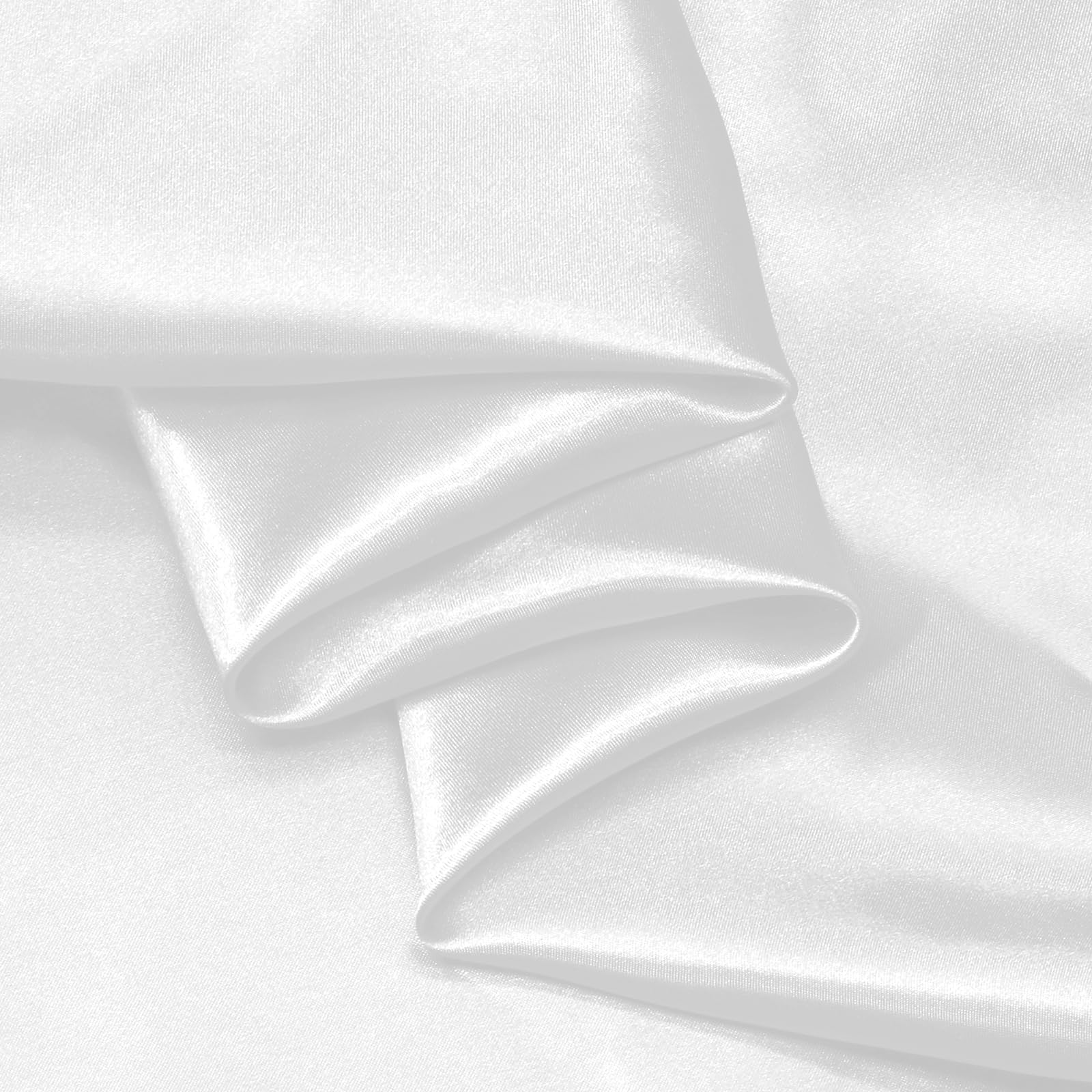 NSGZ Tela de satén blanco por The Yard, 10 yardas 60 pulgadas de ancho, tela de satén sólido para novia, boda, vestido, manualidades, decoración