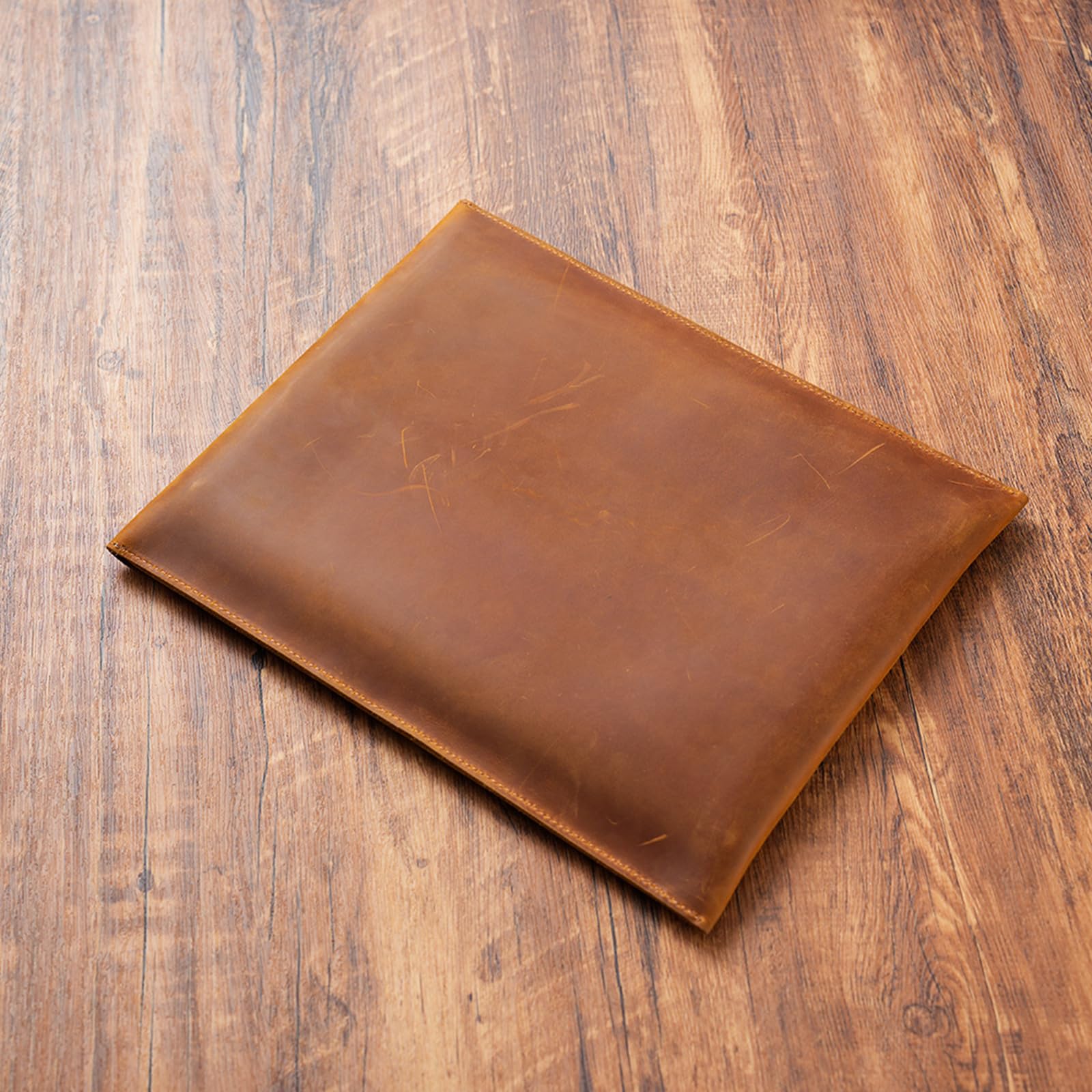 Aktenordner Tasche mit Kordelverschluss, Top Loading Lederumschlag Aktenordner Dokumentenorganisatoren für Männer und Frauen, multifunktionale Bürotasche