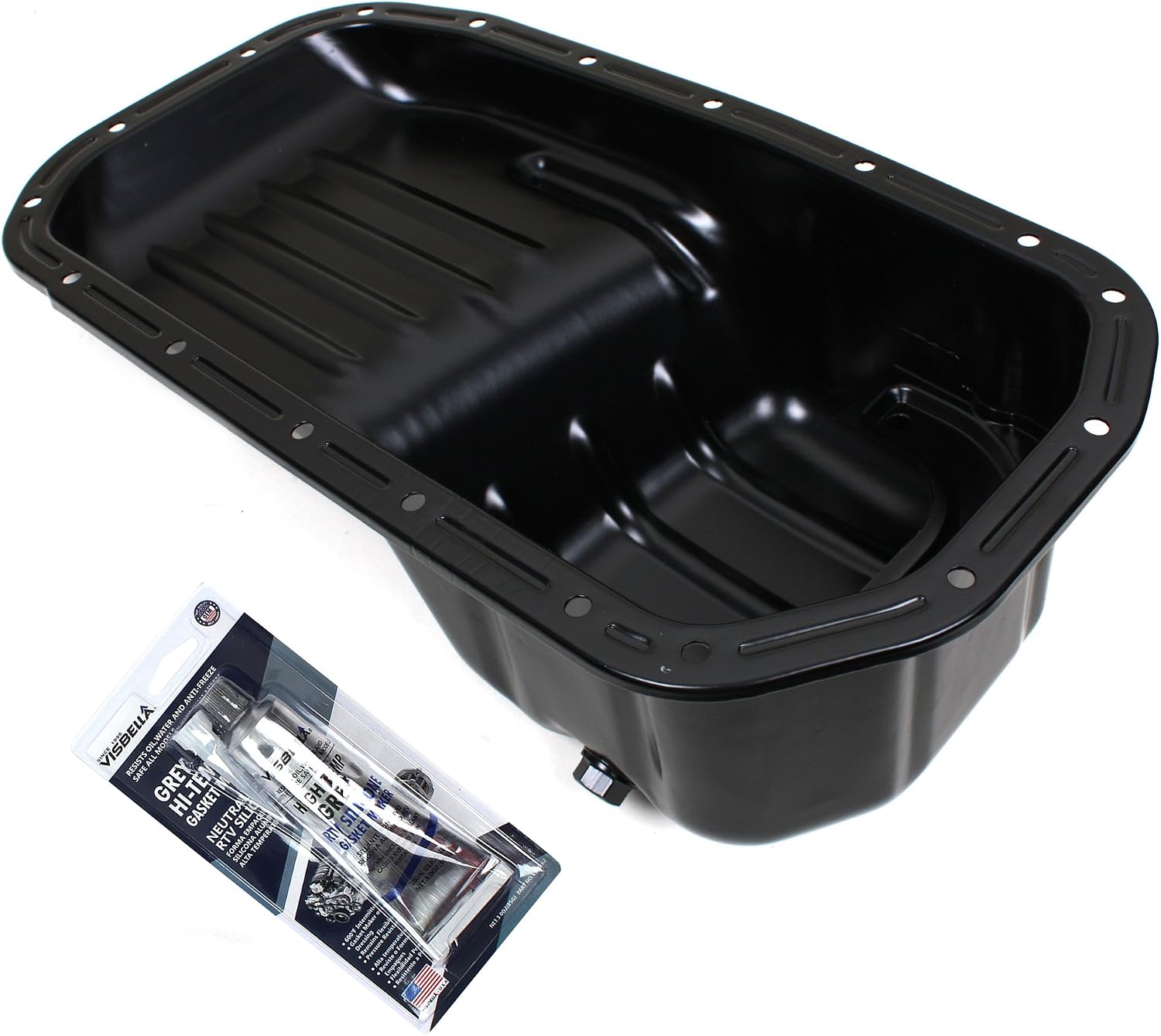 CNS Engine Oil Pan and RTV Gasket Silicone Compatible with 1995-2005 Hyundai Accent 1.5L SOHC & DOHC L4 / 1.6L DOHC L4