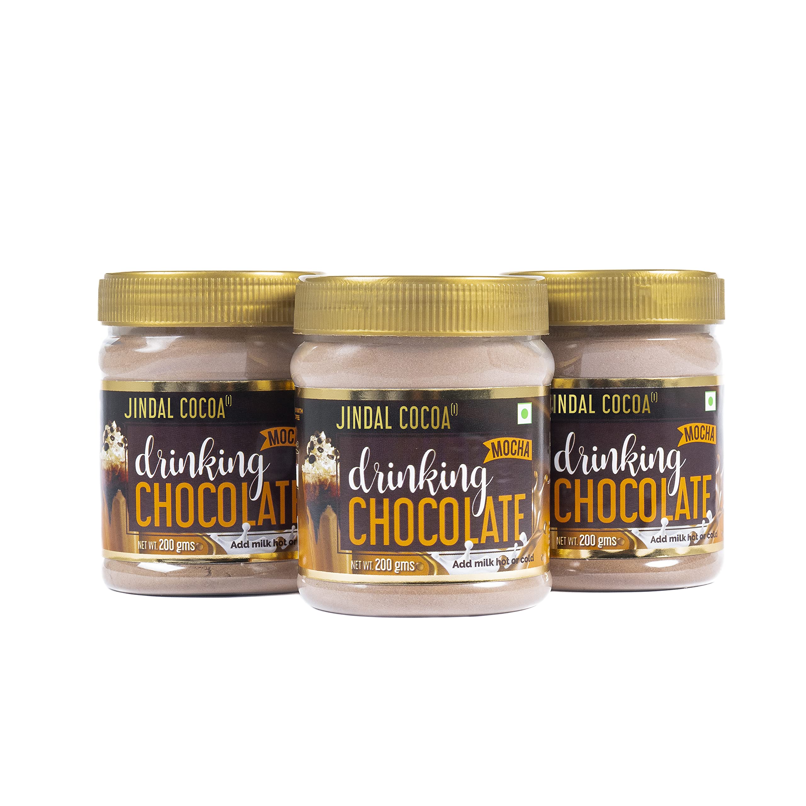 JINDAL COCOA Drinking Chocolate Mocha Flavored Powder 200 Gm | Pack Of 3 | Hot and Cold Chocolate Drink | 100% Vegetarian | No Artificial Colors | No Artificial Preservatives (B084KJ9L9Y) Amazon Price History, Amazon Price Tracker