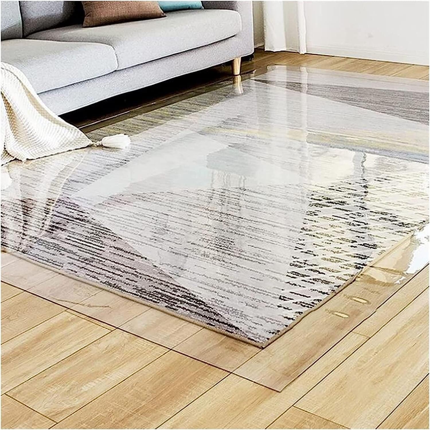 Tapis de Chaise Transparent, Tapis de Sol Transparent, buanderie, Chambre, entrée, Tapis de Porte Transparent d'intérieur, Tapis de Sol antidérapant pour Bureau et Maison (120 x 17
