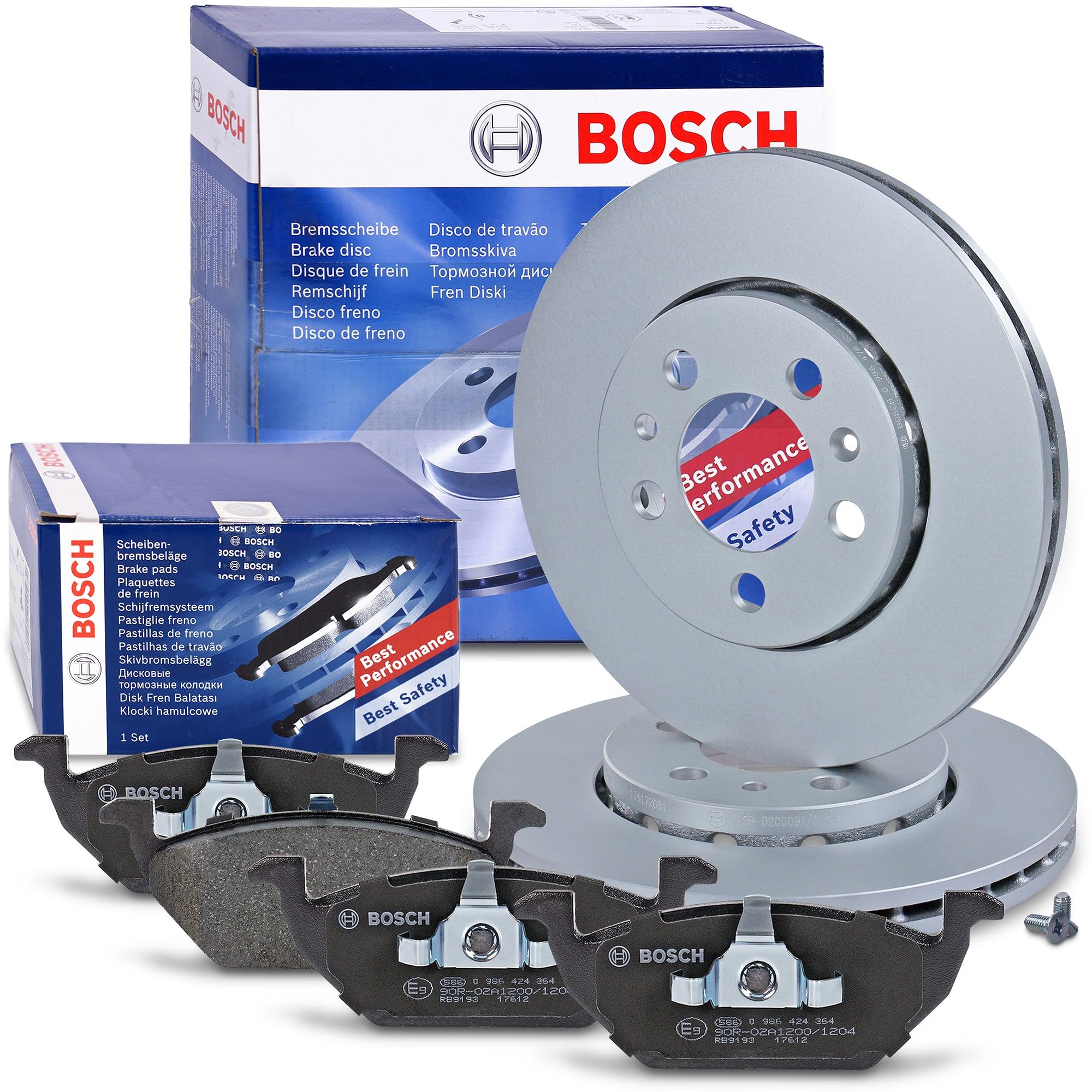 Bremsenset Vorderachse inkl. Bremsscheiben Vorne Ø 256 mm Belüftet und Bremsbeläge Vorne