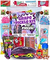 Vista 15 de Kit de Pepinillos de Frambuesa Azul Con Takis - Dulces Mexicano (Dulces Mexicanos) Bolsa de Regalo con Takis, Rollo de Fruta, Gushers, Lucas Gusano