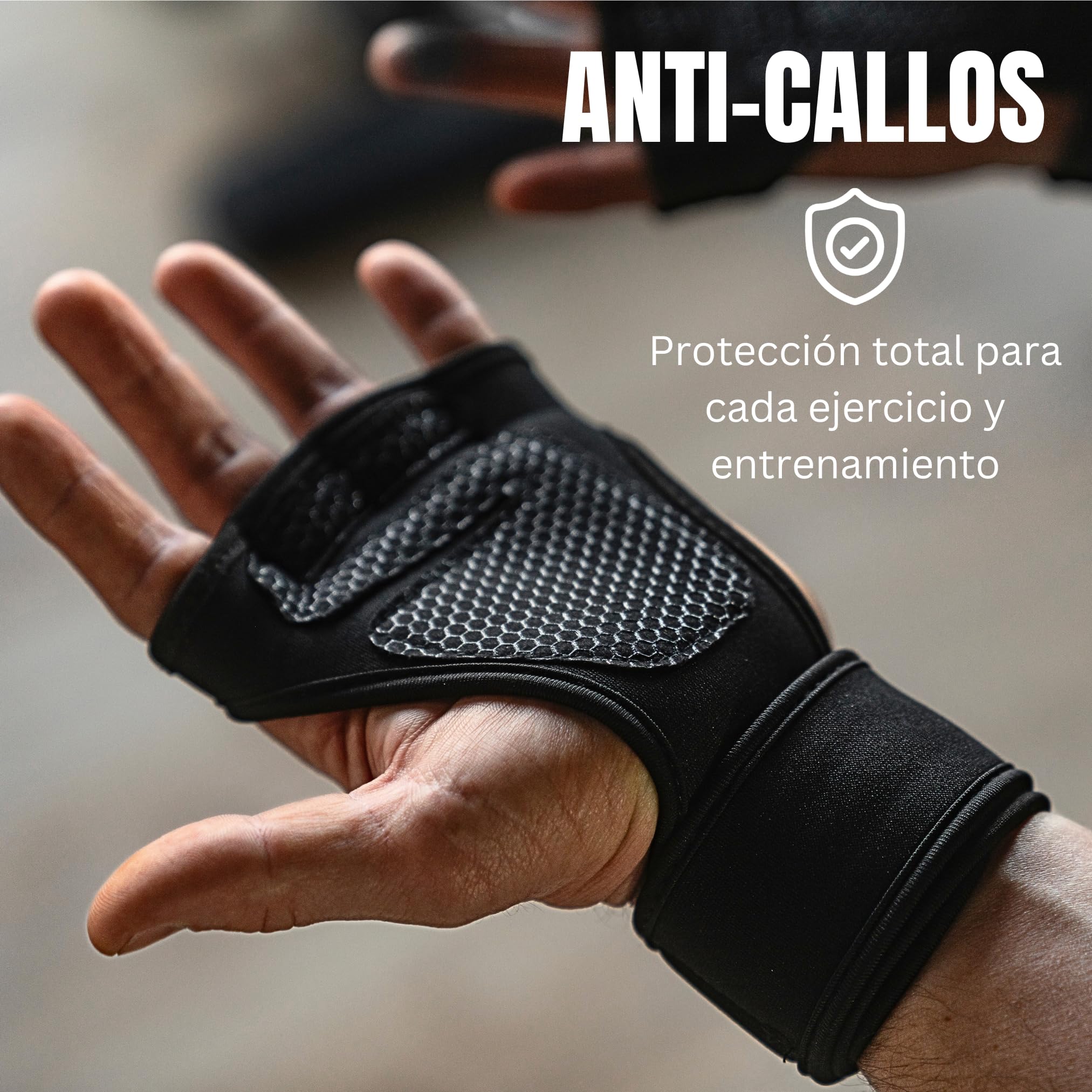 Guantes Gimnasio Hombre Mujer | Calleras para Cross Training | Guantes Gym Transpirable Antideslizantes | Gym Gloves Calistenia con Muñequeras | Guantillas Gimnasio