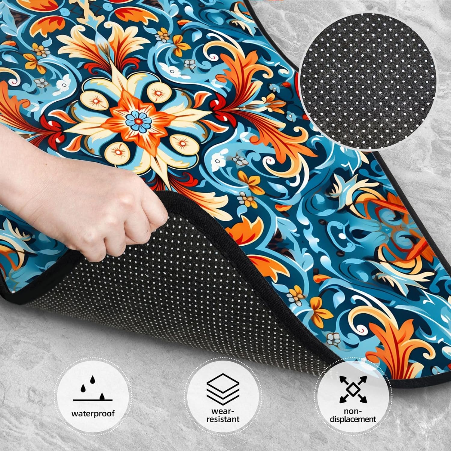 Funny Prints Printed car mats 4-Piece Set | Wear-Resistant and Stain-Resistant | Perfect for Cars/SUVs/Vans image 3