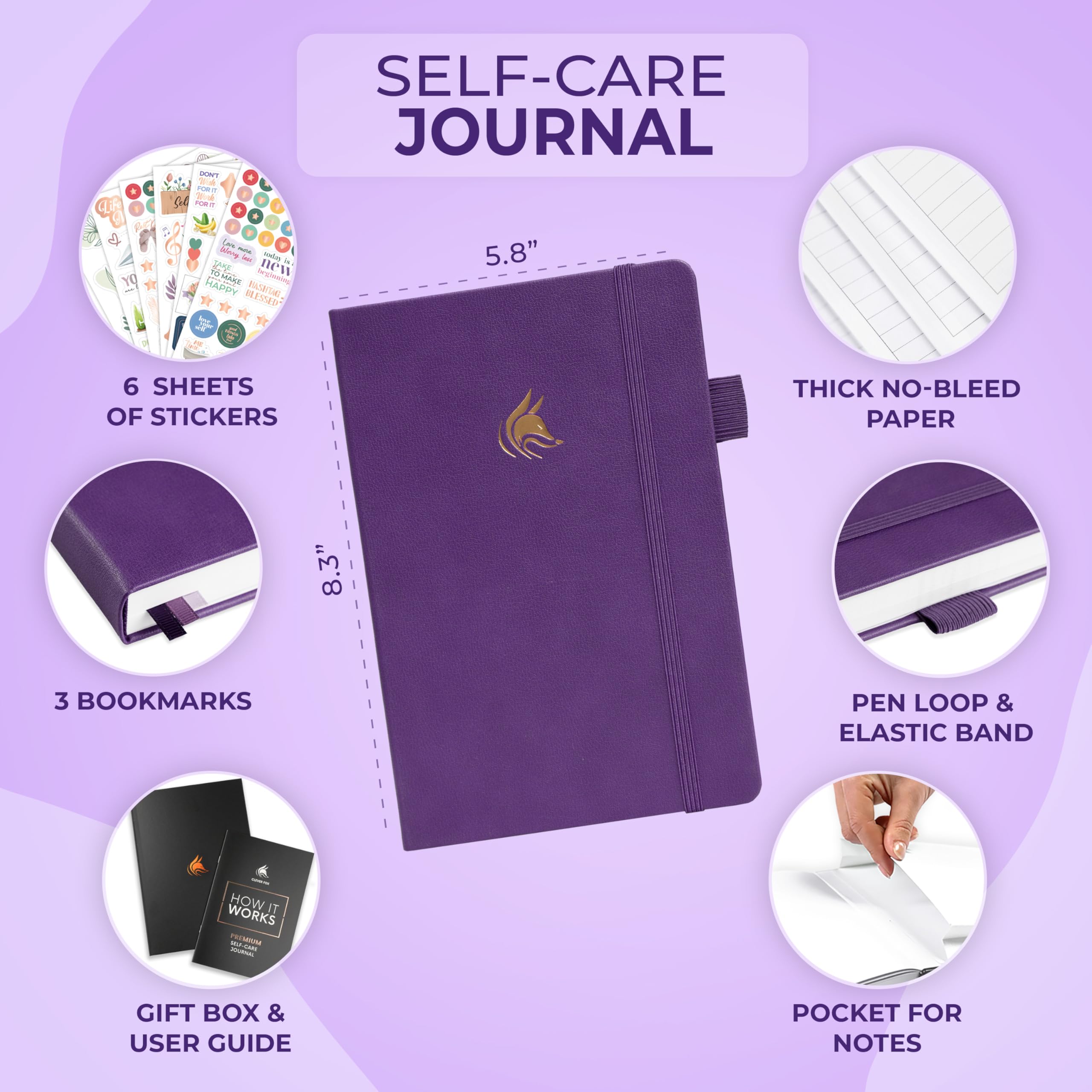 Clever Fox Self-Care Journal Premium, Daily Gratitude & Mental Health Notebook for Women - Image 2