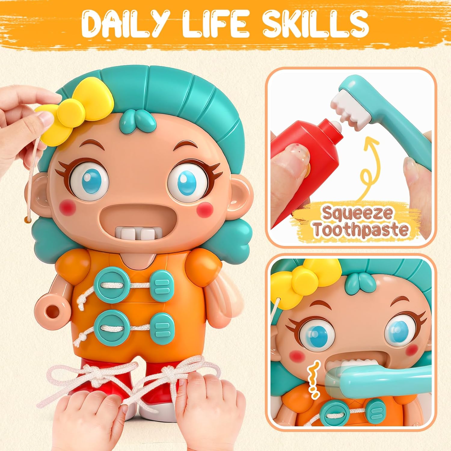 Toddler Toys for 1-2 Year Old Girl Boy Gift, Educational Montessori Toys for 1-2Year Old, Busy Board Baby Toys 6-12 Months Age, First Christmas and Birthday Gifts - Image 3