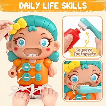 AmiDear Toddler Toys for 1-2 Year Old Girl Boy Gift, Educational Montessori Toys for 1-2Year Old, Busy Board Baby Toys 6-12 Months Age, First Christmas and Birthday Gifts