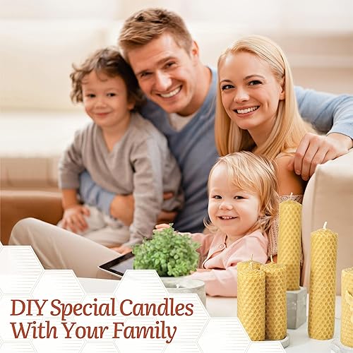 Miniatura 6 de MicCai Pellets de cera de abeja amarilla de 10 libras contienen 20 mechas de madera, 80 mechas de algodón, 1 soporte para mecha de velas, cera de