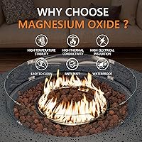 Vista 41 de COSIEST Juego de Mesa de Hoguera de Propano para Exteriores de 2 Piezas con Mesa para Tanque, Mesa de Fuego de 42" Certificada, 50,000 BTU con Base