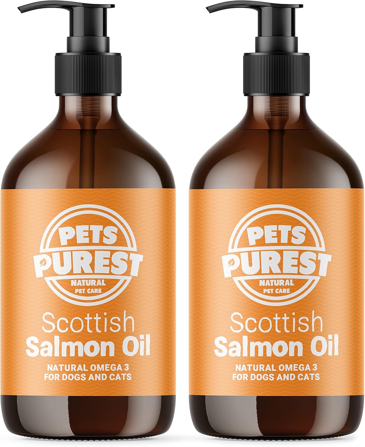 Pets Purest Scottish Salmon Oil For Dog, Cat & Pet 2 x 300ml Omega 3