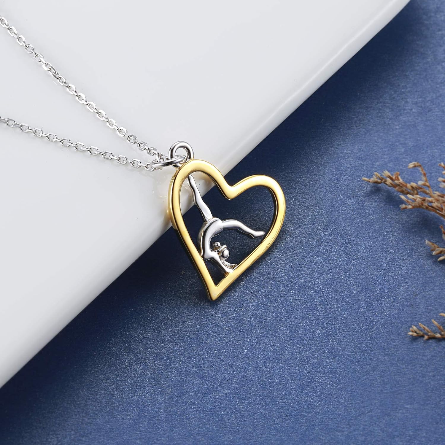 Gymnastics Gifts for Women Gymnast Necklace 925 Sterling Silver Gymnastics Fashion Jewelry Pendant Birthday - Image 3