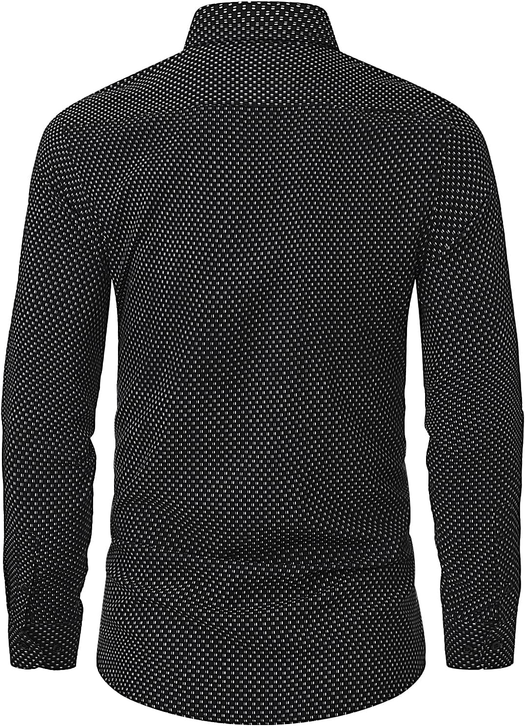 Mens Printed Dress Shirt Long Sleeve Stretch Wrinkle-Free Untucked Patterned Button Down Business Shirts with Pocket - Image 3