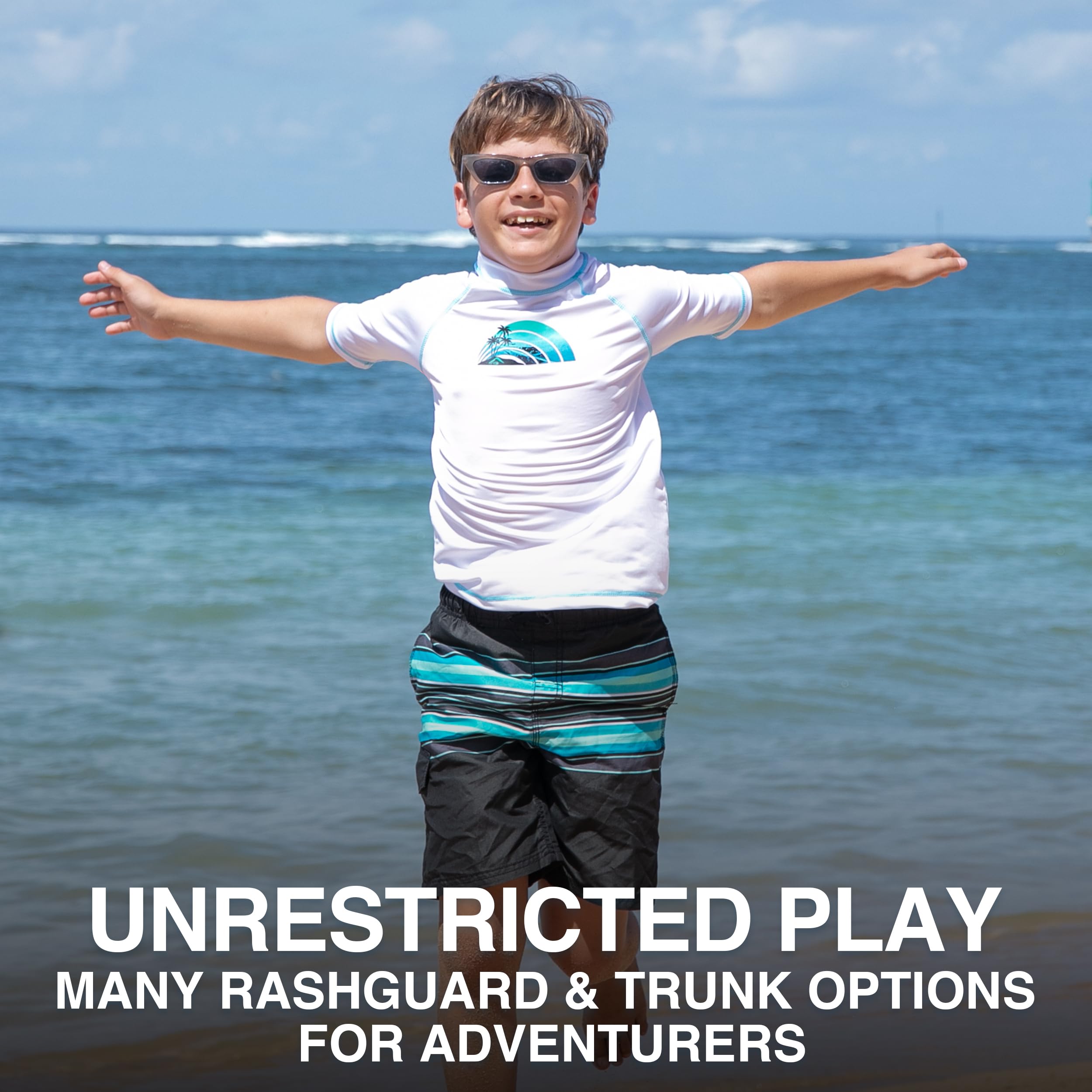 Kanu Surf Haywire UPF 50+ Sun Protective Rashguard Swim Shirt Maglia Rush Guard Bambini e Ragazzi