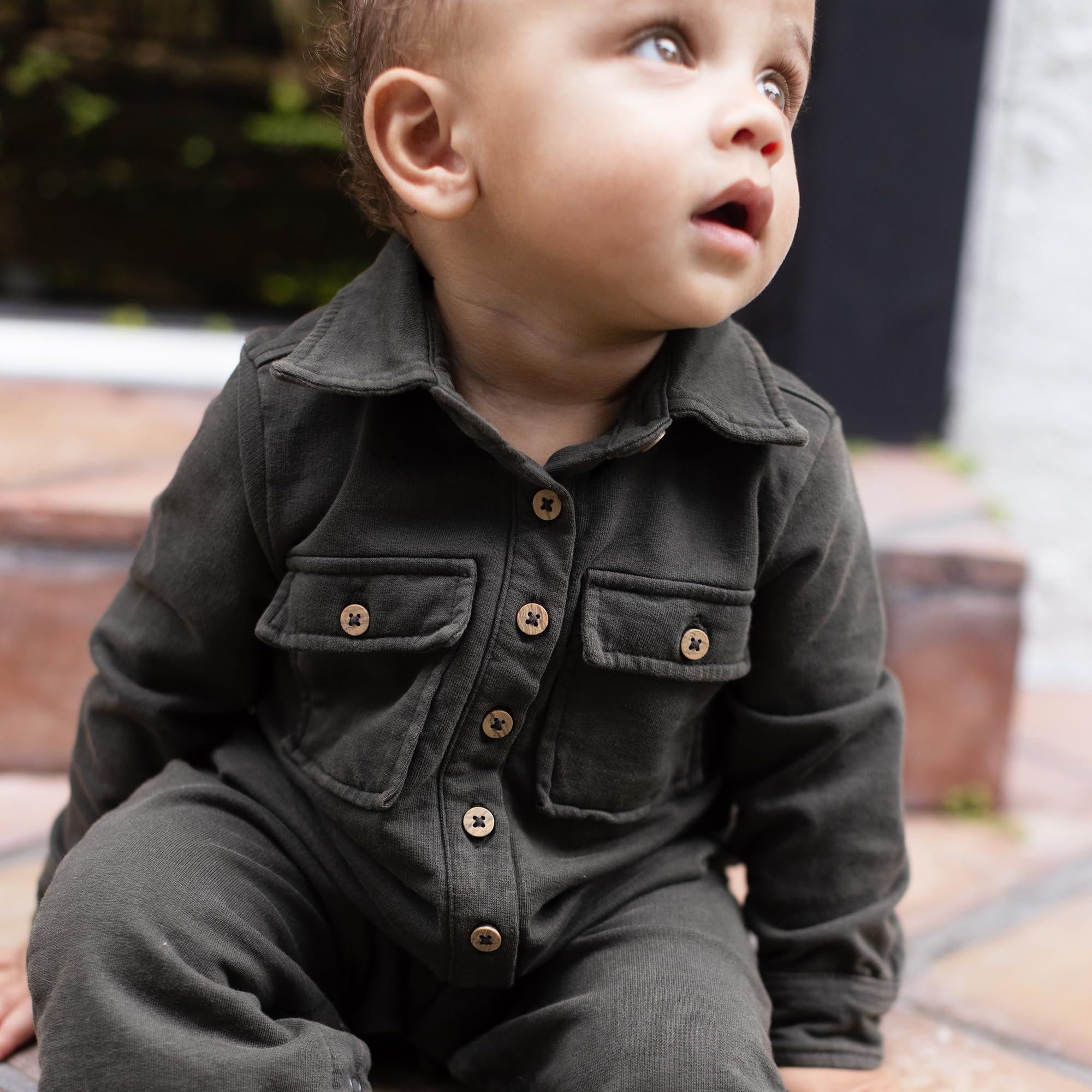 Burt's Bees Baby Jumpsuit, 100% Organic Cotton One-piece Romper Short Or Long Sleeve Shortall Coverall Set per neonati e bambini Bimbo 0-24