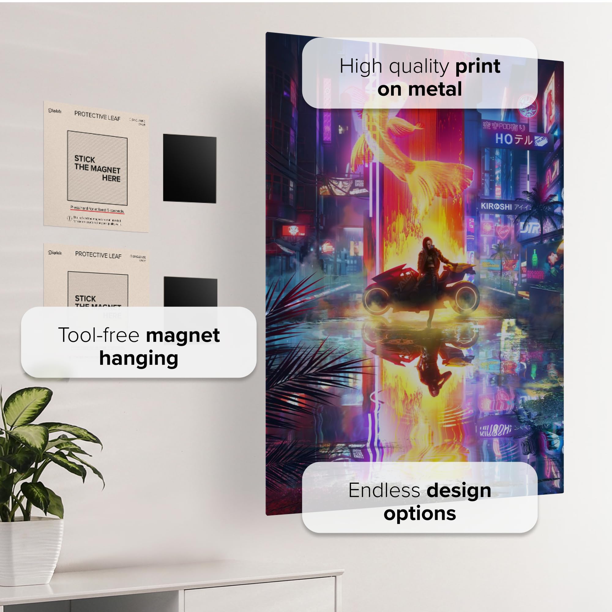 Displate 悪魔城ドラキュラ　メタルポスター Displate 悪魔城ドラキュラ メタルポスター
