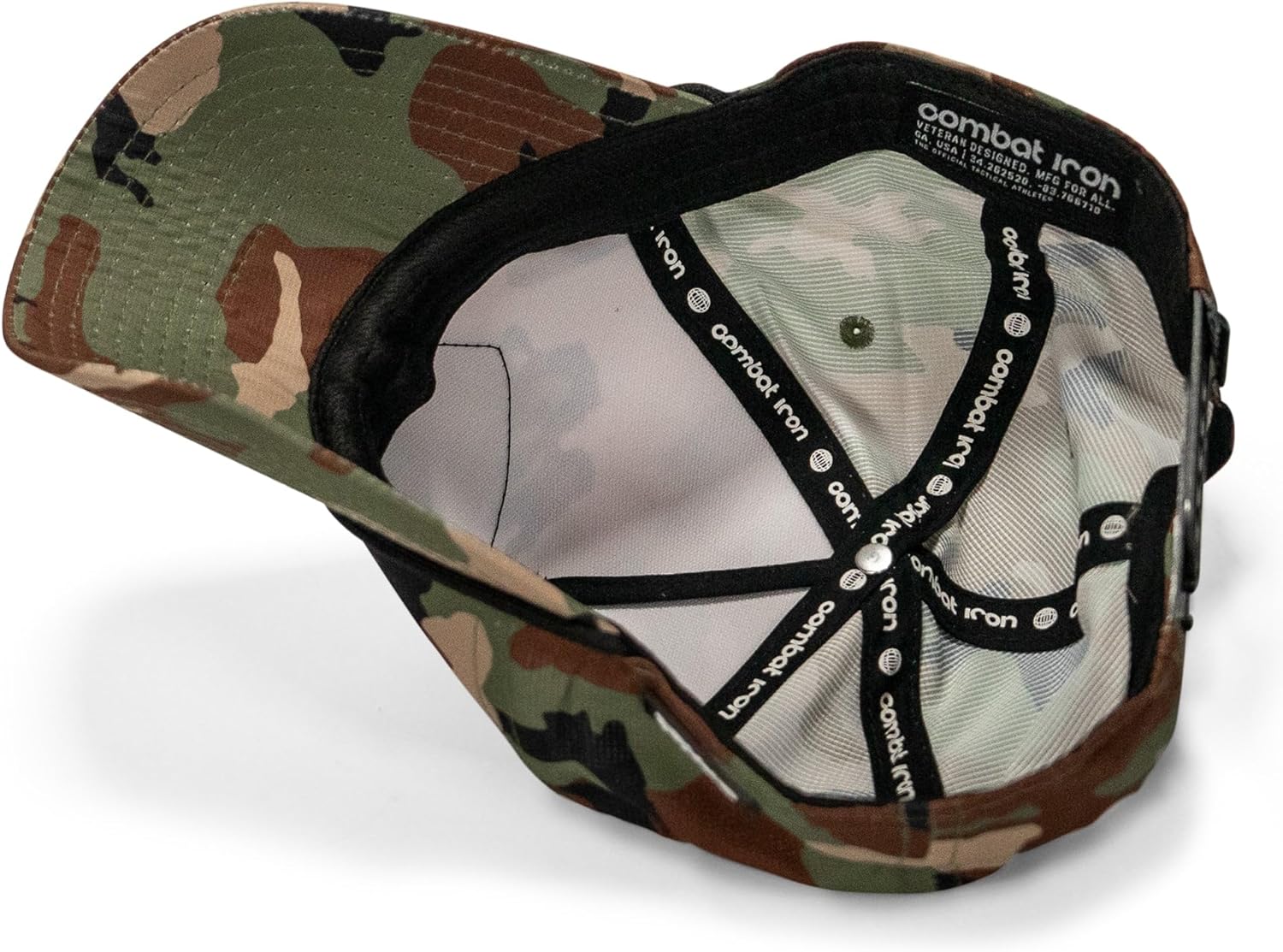 Combat Iron Men’s Weekender Snapback Cap – Waterproof, Lightweight, Adjustable Fit – Nobody Owes You Patch – Woodland BDU Camo - Image 6