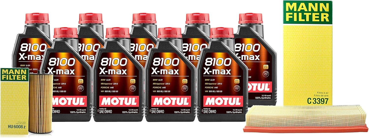 9L 8100 XMAX 0W40 Filter Motor Air Oil Change Kit For C217