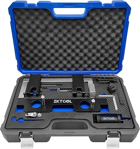 ZKTOOL Kit de herramientas de bloqueo de sincronización de árbol de levas de motor de 16 piezas, apto para motor BMW N20 N26, con soporte de volante