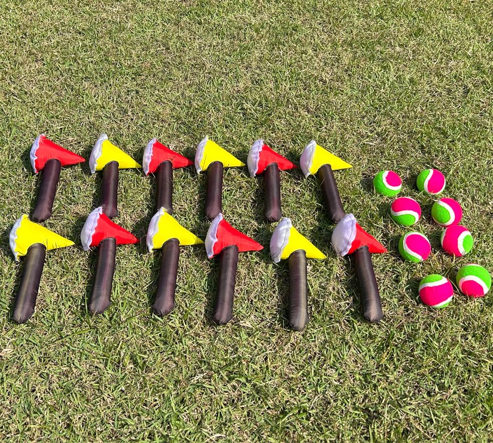 12pcs Fake Axe +8pcs Ball for Inflatable Axe Throwing Game
