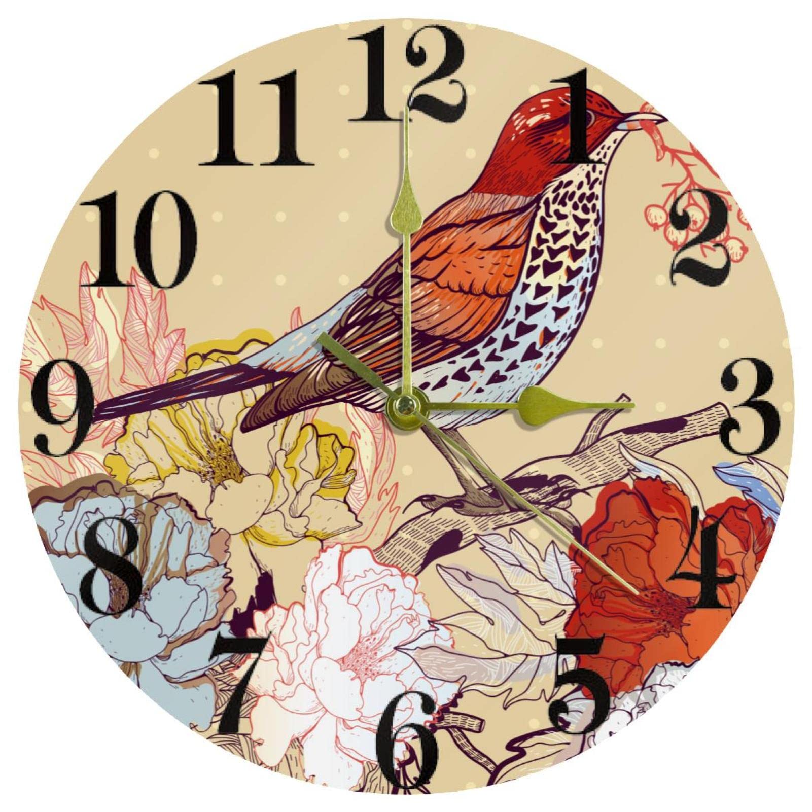 Horloge murale fonctionne à piles pour bureau école et maison ronde 25cm