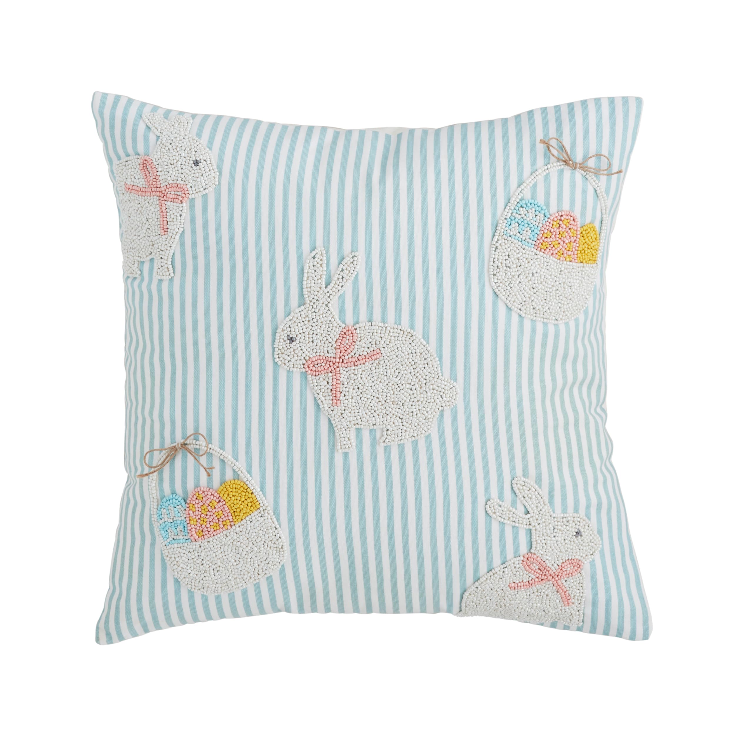 Mud Pie Bunny Easter Pillow Bunnt