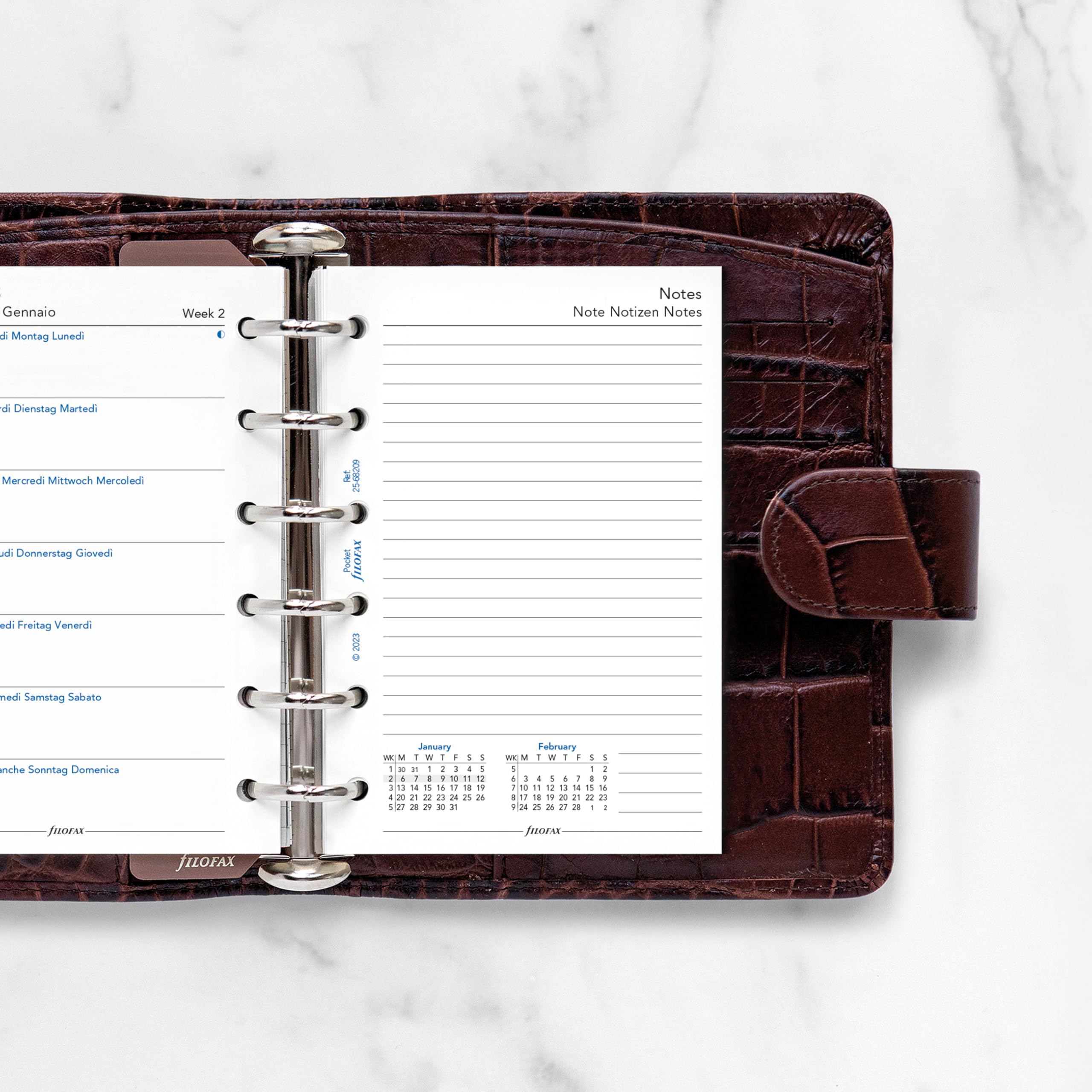 Filofax Personal POPRUN Agenda Semanal 2024, Agenda Ecológica 2024 Con Horario Y Diseño Agenda 2024