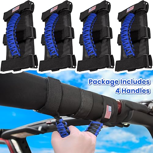 Vista 144 de 4 asas de agarre para Jeep Wrangler JK JKU JL JLU TJ YJ Sports Sahara Freedom Rubicon Unlimited Gladiator JT 1955-2023 UTV ATV Premium 550 Paracord